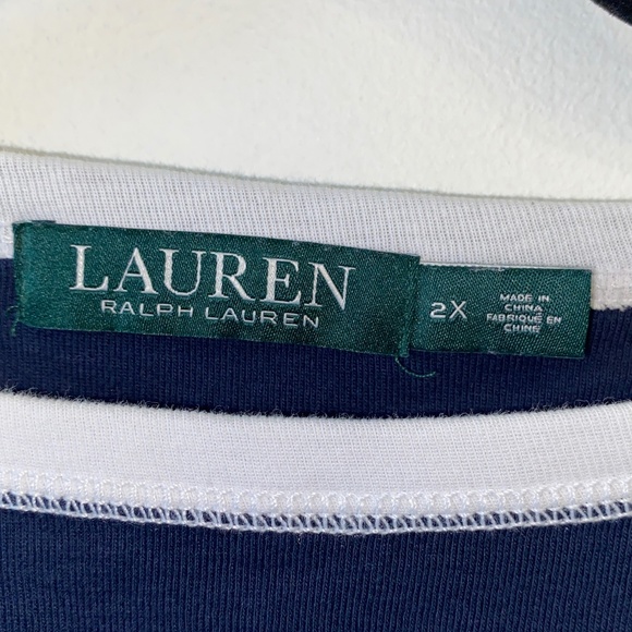 Excellent Condition  Boatneck Navy top with white collar with button det… - Picture 2 of 5